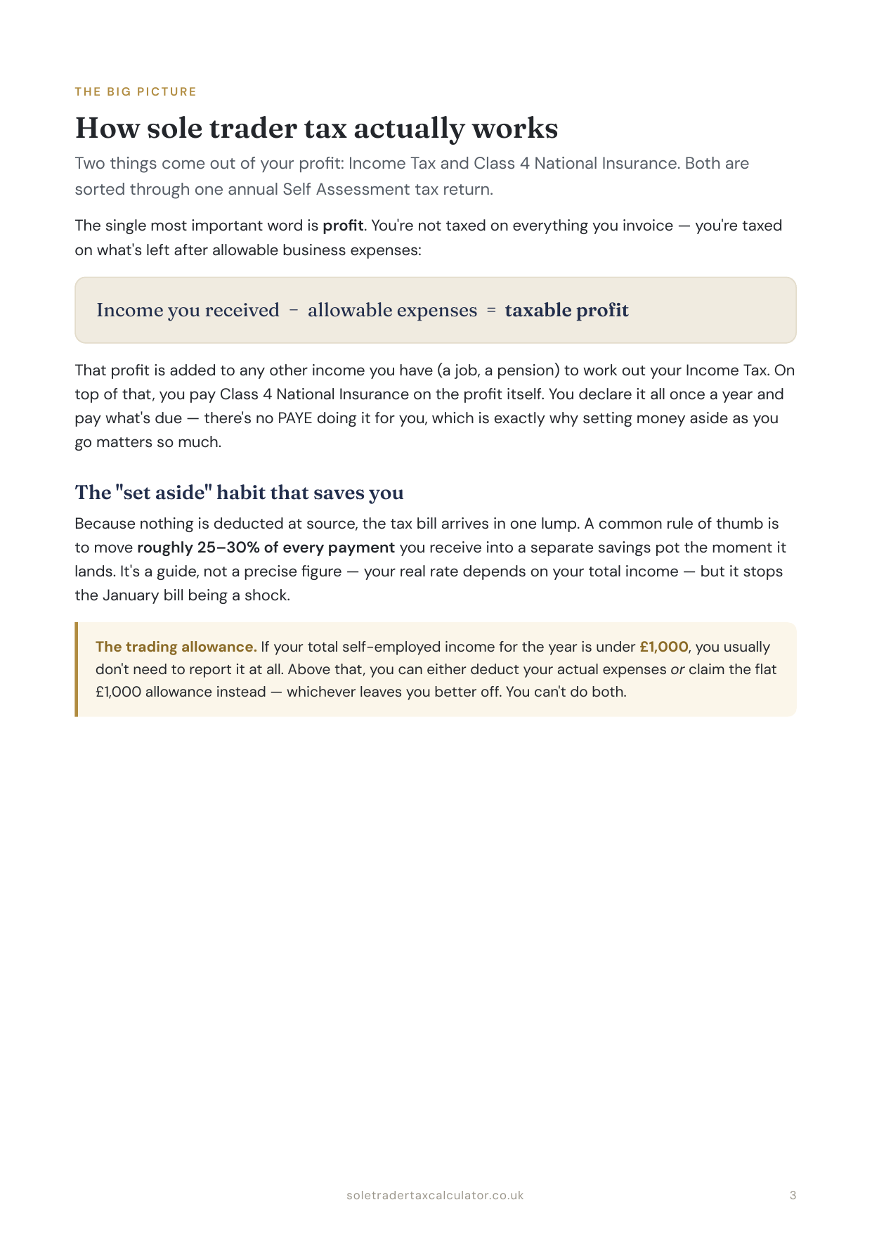 Sole Trader Tax Survival Pack — page 3 preview